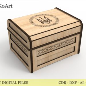 Wood Jewelry Gift Box Laser File: Deck Box Digital Files for Crafting Enthusiasts