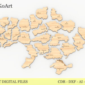 Wall wood map, travel map of Ukraine, puzzle Ukraine map, wooden ukrainian map