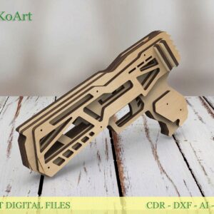 Small simple rubber band gun and targets. Laser cut files