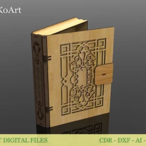Wooden book box, jewelry box wood, laser cut files, Gift box, Digital product