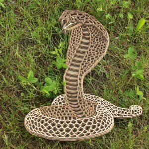 Multilayer cobra mandala, home decor wall art, 3D snake- Detailed laser cut files