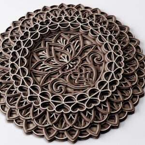 Lotus Mandala SVG, Lotus flower mandala wall art - Detailed laser cut files