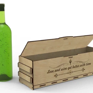Custom Wine & Whiskey Box: Laser Cut Plans for 0.75L Bottle - Digital Files Included