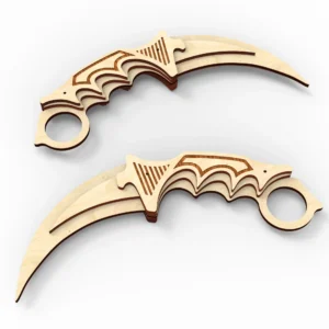 Karambit knife, wooden knife svg, hunting knife. Laser cut files