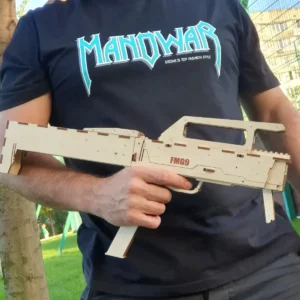 FMG9 Wooden Toy Gun Kit Rubber Band Gun Submachine and targets