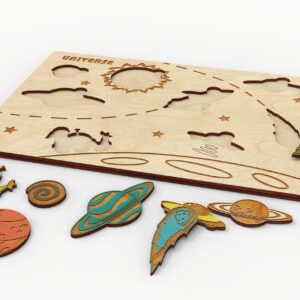 puzzle for kids wooden puzzle solar system montessori puzzle baby shower gift montessori toys 1st birthday personalized puzzle custom name puzzle wooden toy personalized gifts child wooden toys montessori baby toys