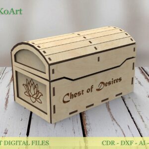 Treasure Chest & Gift Box SVG Files - Perfect for Laser Cutting, Includes 2 Sizes
