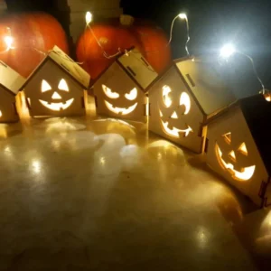 monster house, halloween decoration, halloween box, monster box, halloween garland, Christmas garland, garland lights, wooden box, garland decor, Christmas decoration, party decoration, laser cut file, garland for led