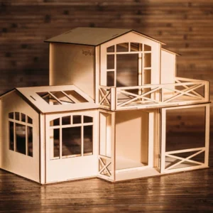 Wooden Dollhouse 1 12 scale Kit