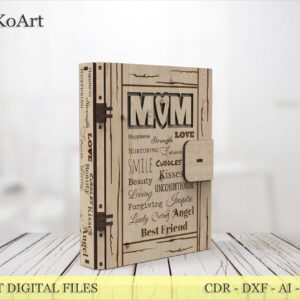Mothers Day Wooden Book Box Laser cut Files, Gift for Mom, Digital product
