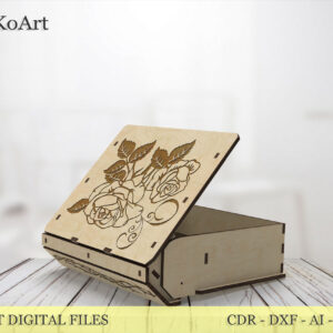 Laser Cut Tarot Card Box: Wooden Jewelry, Crystal Storage (Digital Download)