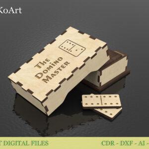 Laser Cut Domino Tiles and Holder Board Game - Digital files