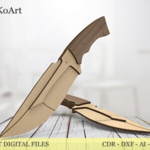 Laser Cut Wooden Toy EDC Knife Template 013: DIY Digital Downloads