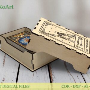 Laser Cut Tarot Card Box: Wood Deck Storage (Digital Download)